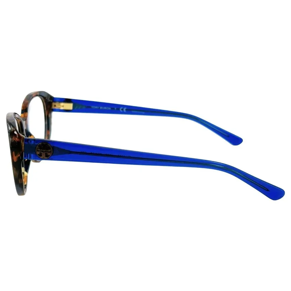 Tory Burch TY2078 Womens Plastic Eyeglass Frame 1683 Blue Flake Tort 52-15